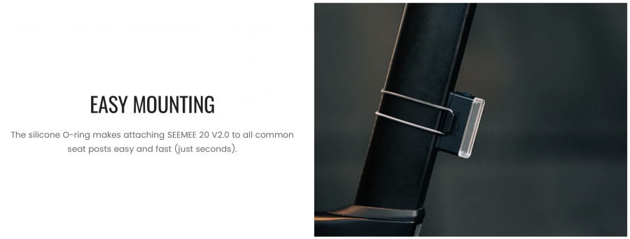 Magicshine 20 lumen rear cycling light with side visibility