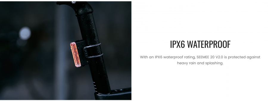 SEEMEE 20 V2.0 rear light modes and battery indicator