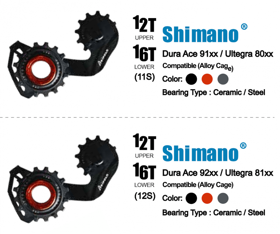 Tripeak OSPW 12/16T, Ceramic Bearing, Hollow Type (Shimano 11Spd DA91