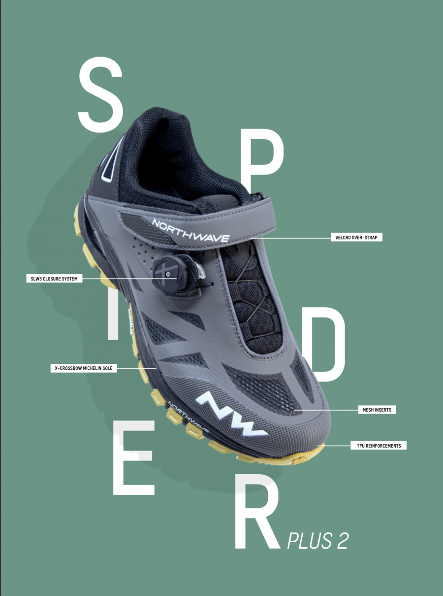 Northwave Spider Plus 2 Shoes Men Black/Yellow Fluo 2020 Bike Shoes 