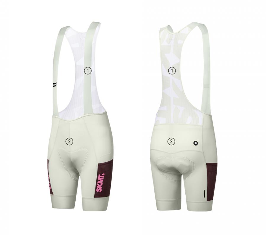 Monton Motion Utility Bibshorts–Almond White
