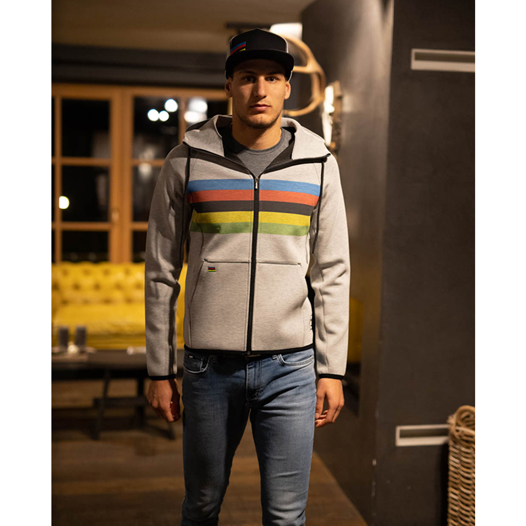 Santini UCI Official Iride Hoodie-Grey