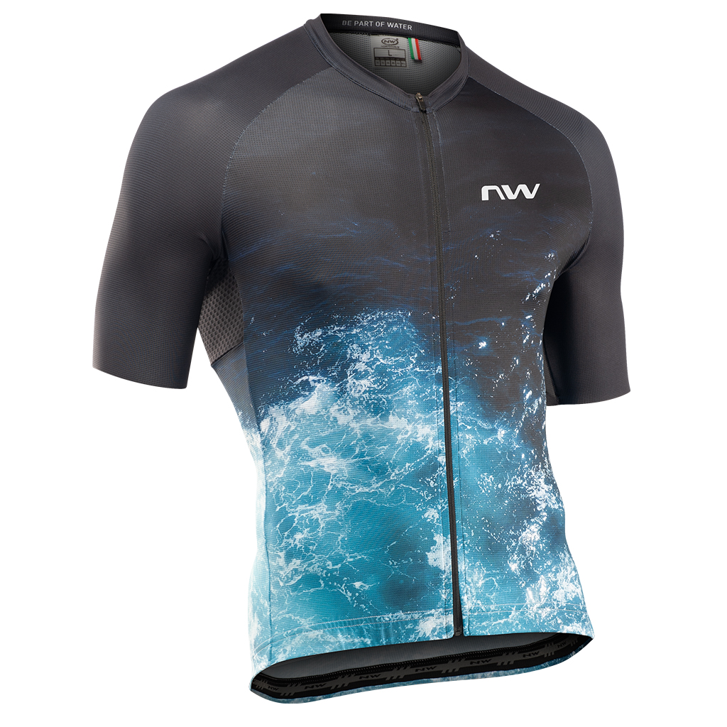 Northwave Water Jersey-Black/Blue
