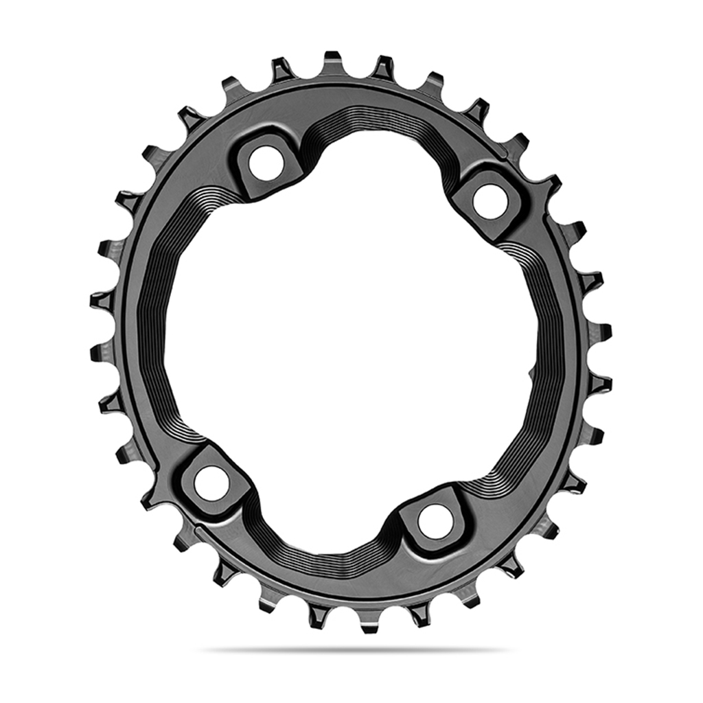 Absolute Black Oval MTB Chainring 1X Shimano 96 BCD XT M8000-Black