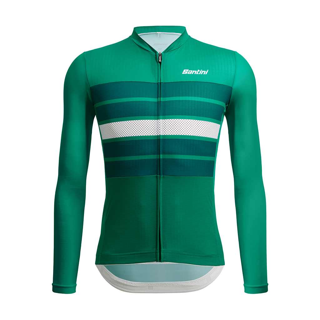 Santini Eco Sleek Bengal Long Sleeve JerseyGreen