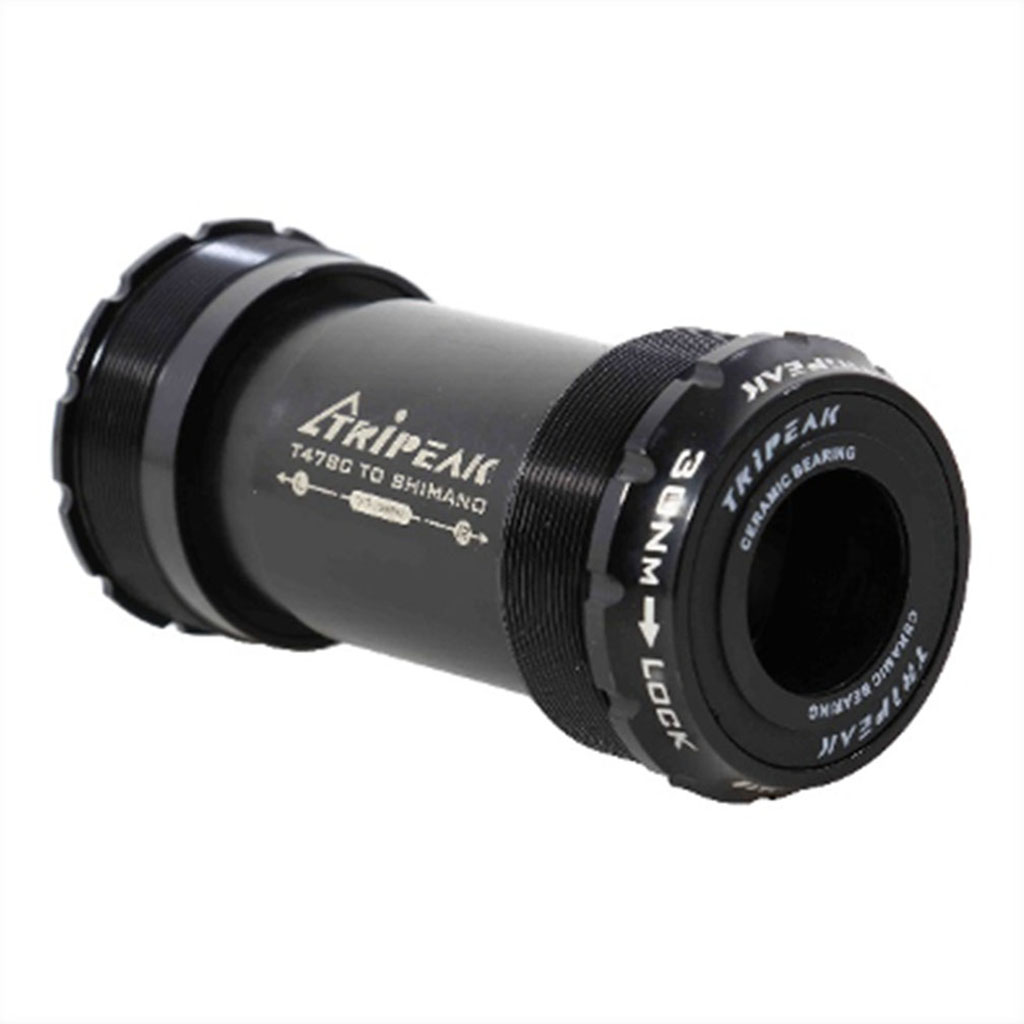 Tripeak T47 Bottom Bracket, Shimano Road (77.5mm, Factor)Black