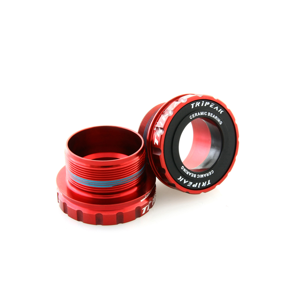 Tripeak BSA Threaded Bottom Bracket, Ceramic, ShimanoRoad (68mm)Red