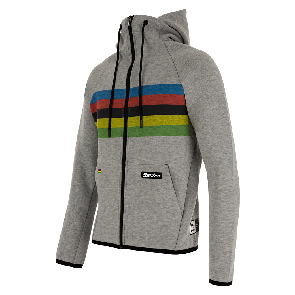 Santini UCI Official Iride Hoodie-Grey