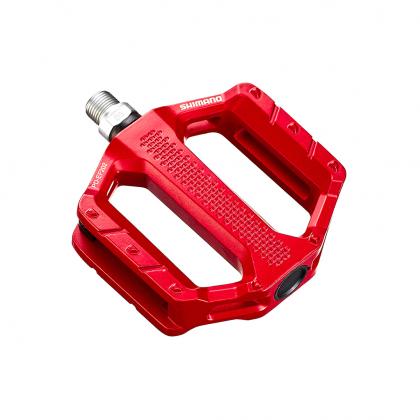 red flat pedals