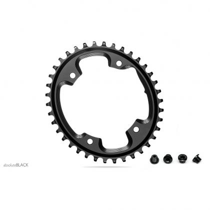 absolute-black-oval-cxgravel-chainring-1x-1104-shimano-91008000-38t40t42tblack