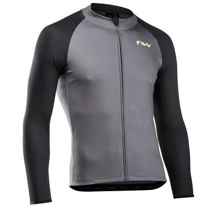 northwave-blade-4-long-sleeve-jerseydark-greyyellow-fluo