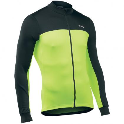 northwave-force-2-full-sleeve-jerseyblackyellow-fluo