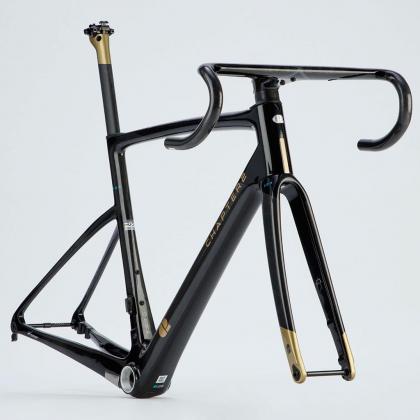 Chapter2 TOA Race Disc Brake Frameset Black Gold Koura